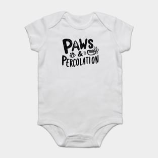 Cats And Coffee "Paws & Percolation" Baby Bodysuit